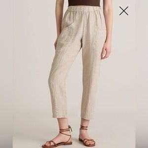 Quince 100% European Linen Tapered Ankle Pants